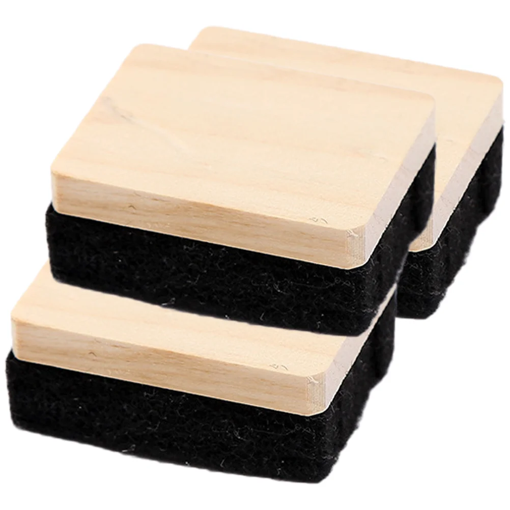 

3 Pcs Chalkboard Cleaner Erasers Multifunction Blackboard Wooden for School Office