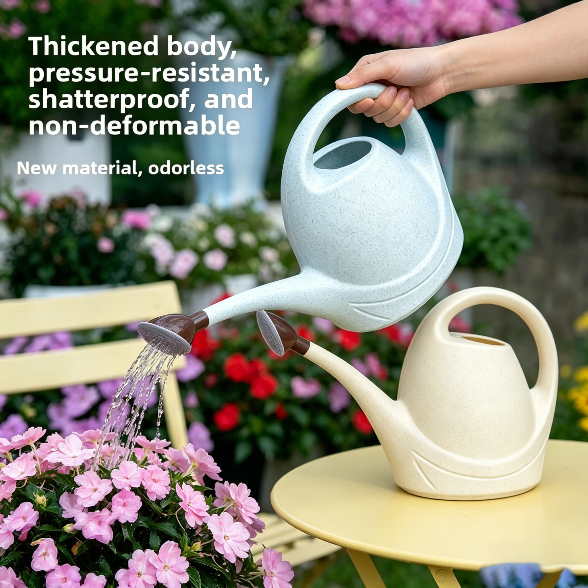 Large Capacity 3.5L Thickened Plastic Watering Can With Long Spout For Garden Vegetables Courtyard Bonsai Houseplants Flowers