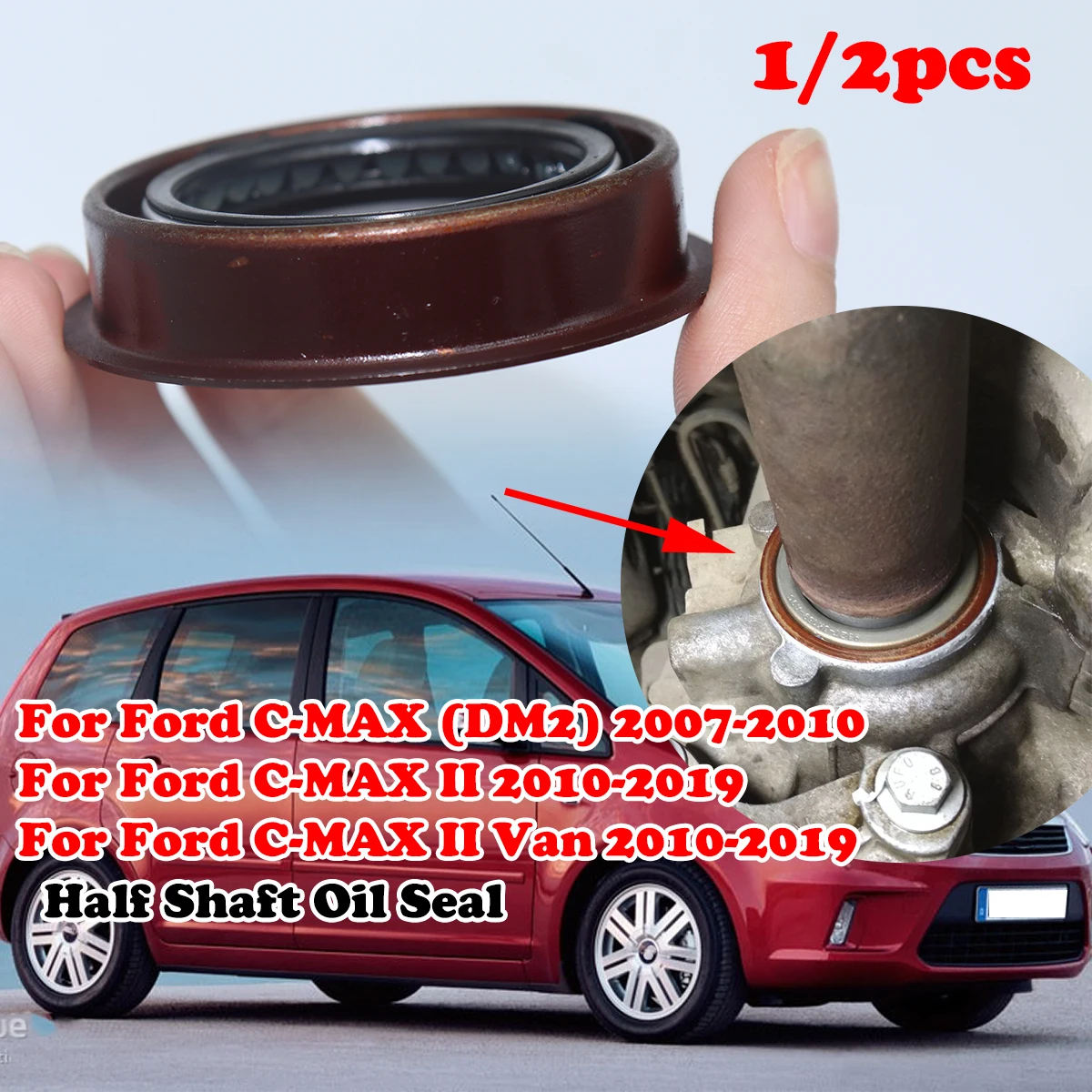 

Half Shaft Oil Seal For Ford C-MAX II 2007-2019 Cougar Ecosport 6756195 Auto Transmission Drivetrain Replace Parts Leak-Proof