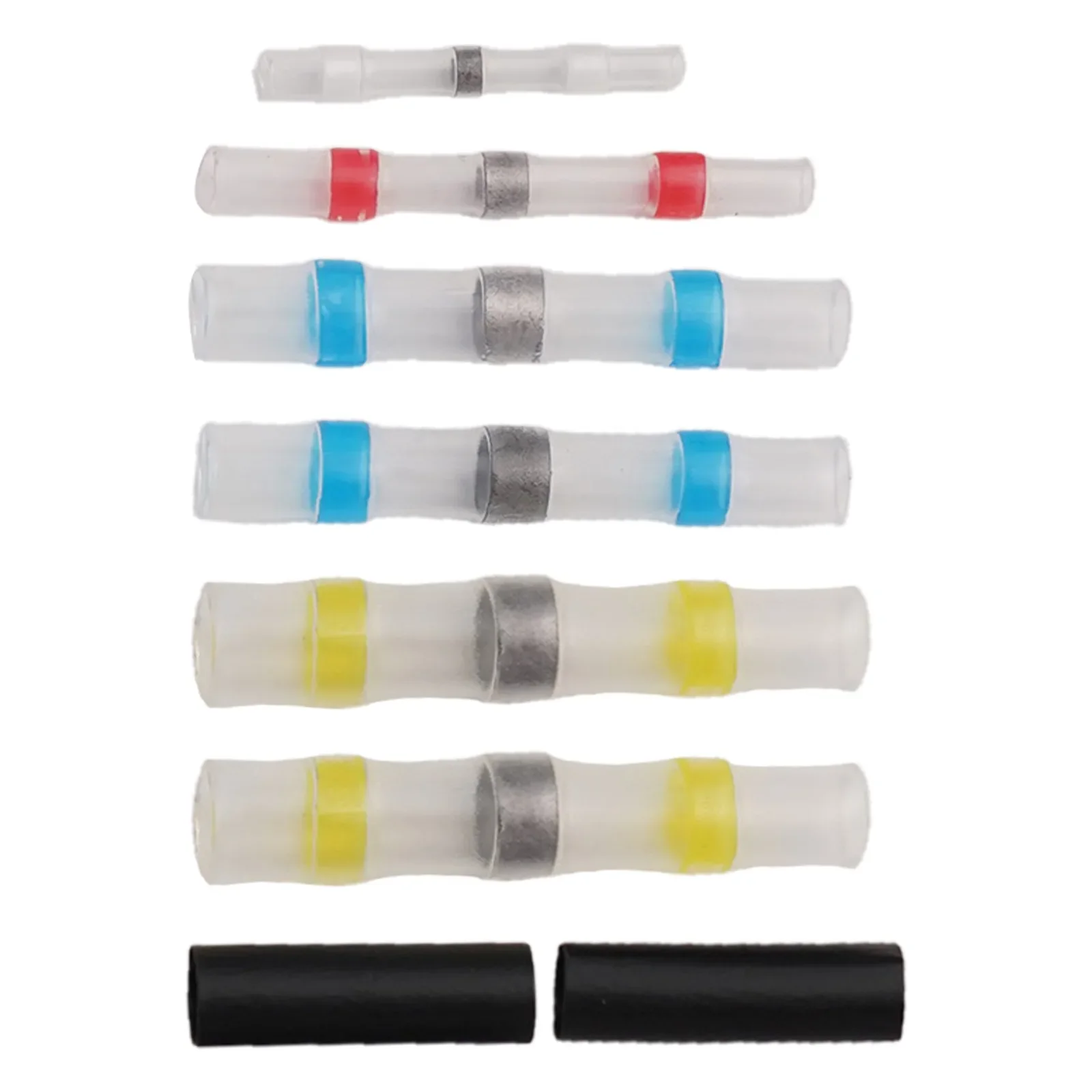 Butt Wire Connectors Heat Shrink Connectors Advanced Waterproof Function Hot Melt Adhesive Color-coded Connection Tube