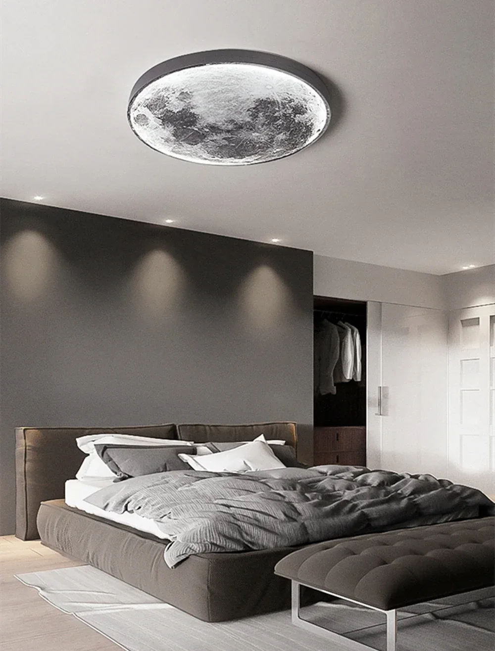 Moon Wall Lamp Aisle Corridor Mural Art Sconce Foyer Hallway Gallery Background Decoration Kid Bedroom Bedside Led Celing Light