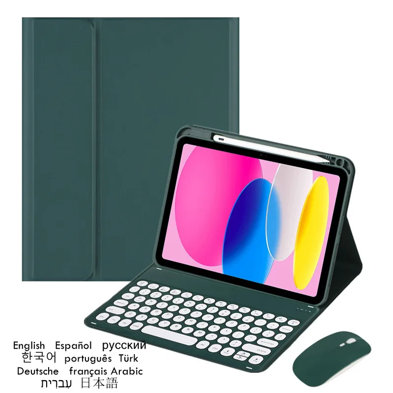 

Cute Round Cap Keyboard Case for Xiaomi Mi Pad 5 / Mi Pad 5 Pro Case with Pencil Holder For Tablet Xiaomi Pad 5 Teclado Cover