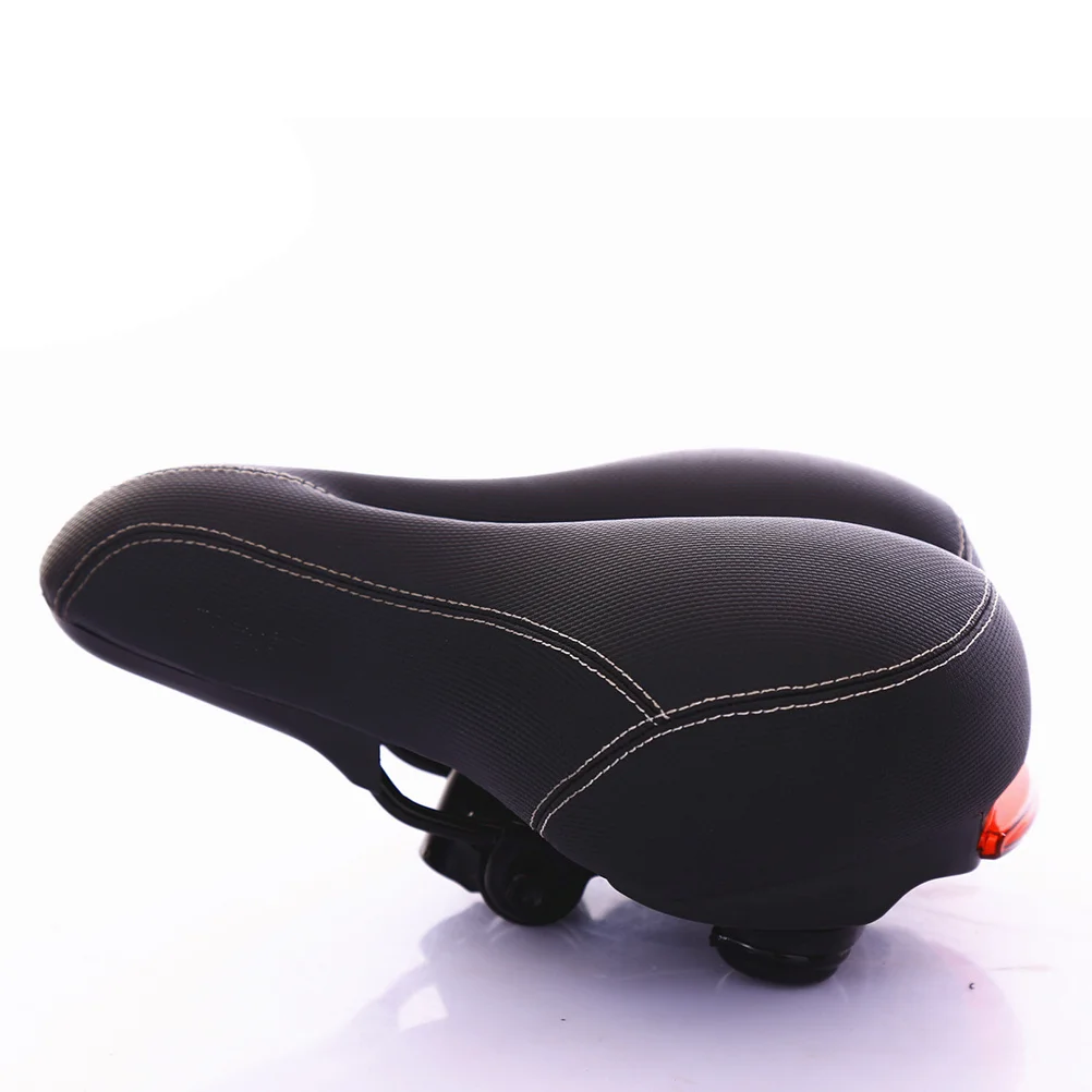 

Bike Saddle With Taillight Non-Slip Wear-Resistant Dual Spring Suspension Hollow Breathable Narrow Front For Road