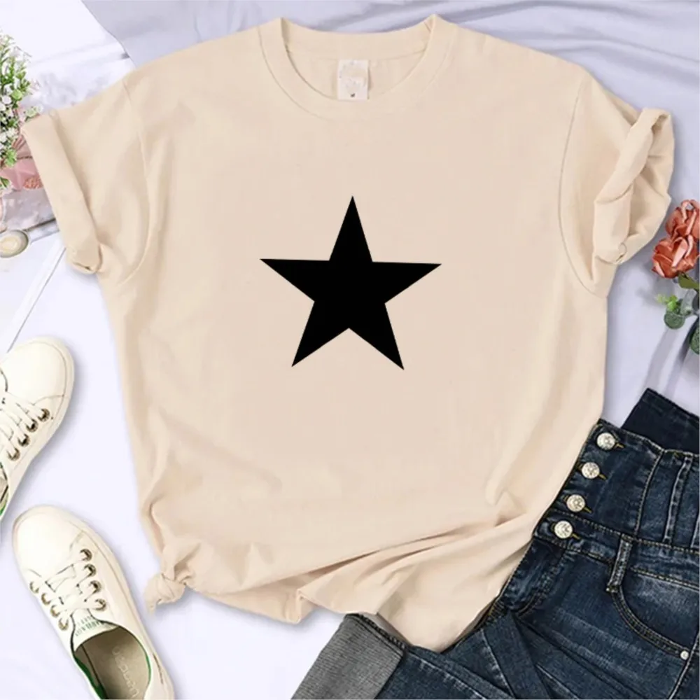 

Black Pentagram Graphic Men Printed T-shirts Future Milf Red Five-pointed Star Unisex Tee Shirts Japanese Anime Character Tshirt