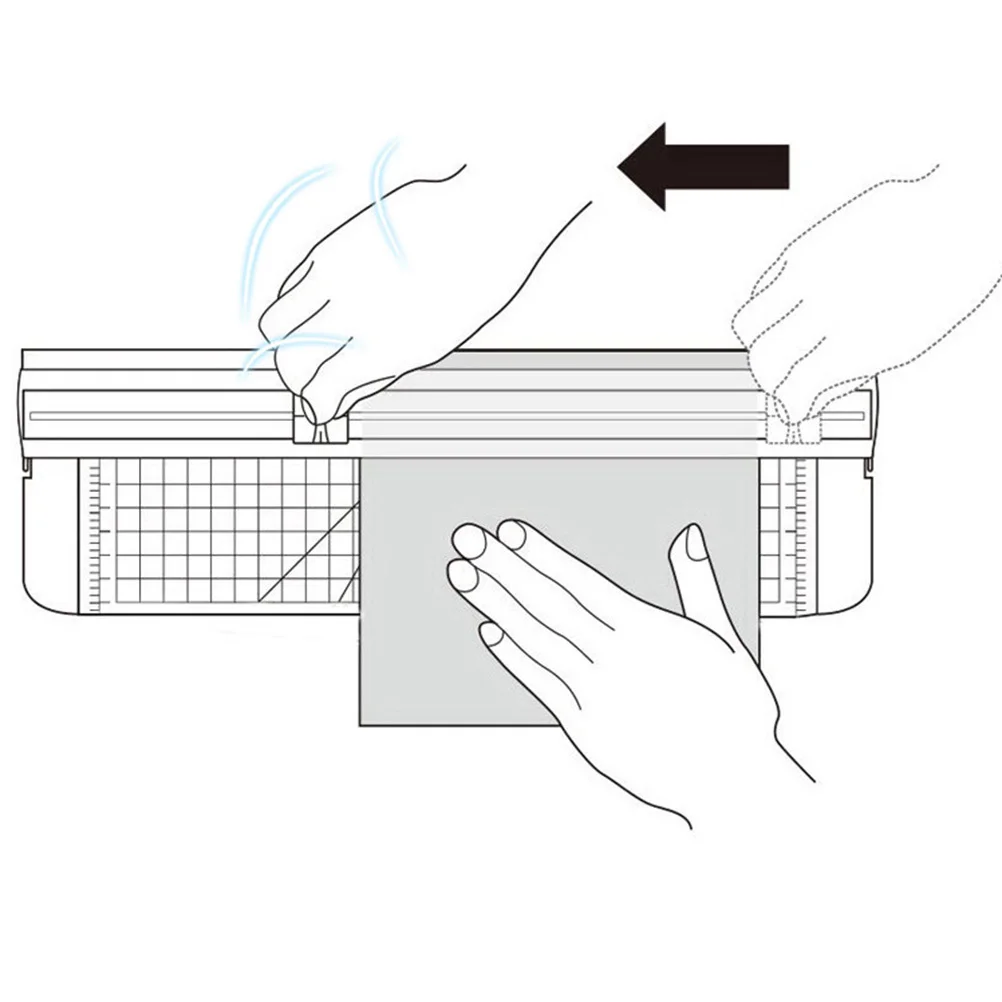Mini Plastic Paper Cutter A4 Manual Sliding Linear Photo Cutter Clear Scale Moving Hob Design Multi Angle