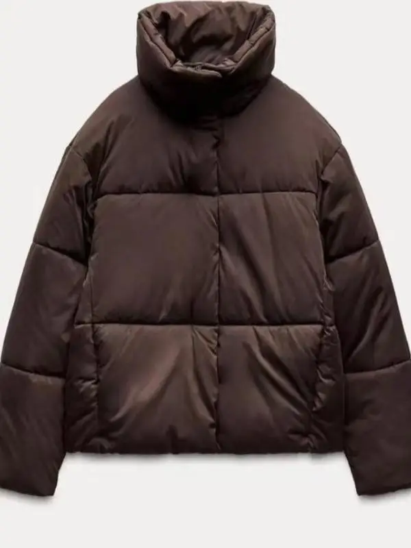 

Fall Winter New Arrival Women's Commute Loose Warm Collared ort Cotton Jaet Thiened Outerwear Zipper Closure Color