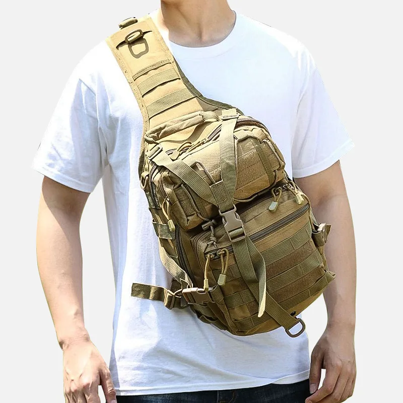 Tactical Chest Bag Outdoor Fishing Tackle Storage Sling Shoulder Pack for Everyday Carry
