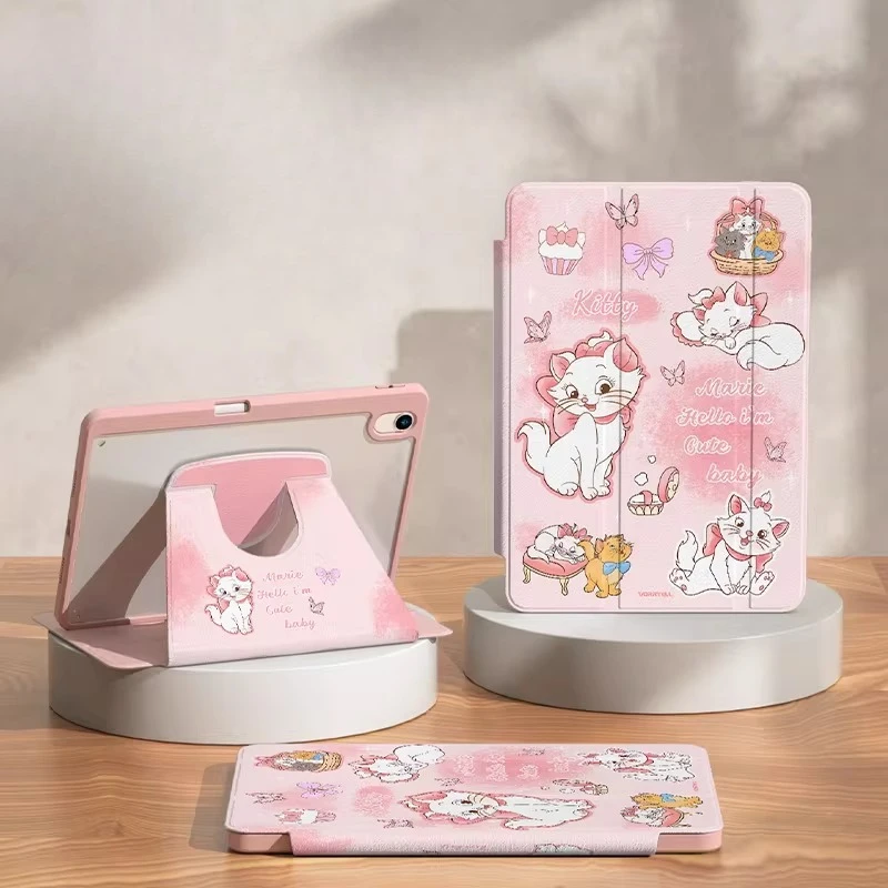 

Disney Marie Cat For iPad Case ipad 8 9 10 10.2in Air 4 5 10.9in M2 M3 A16 11in Protective case Pro 4 5 6 12.9in M4 Tablet Cover