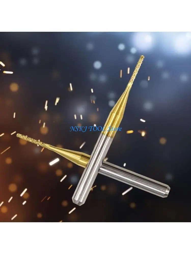 

L8RC PCB Milling Cutter Corn End Mill for PCB Machine End Mill Engraving Milling Cutter 0.6-2mm Mill Engraving Bit Pack of 10