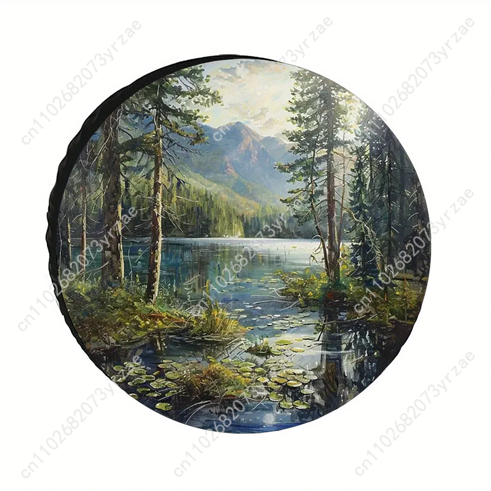 

Green Forest Lake Various Models Car Tire Cover Sand Dust Prevention Protect Wind Rain Tire Cover Sturdy Durable Tire Covers