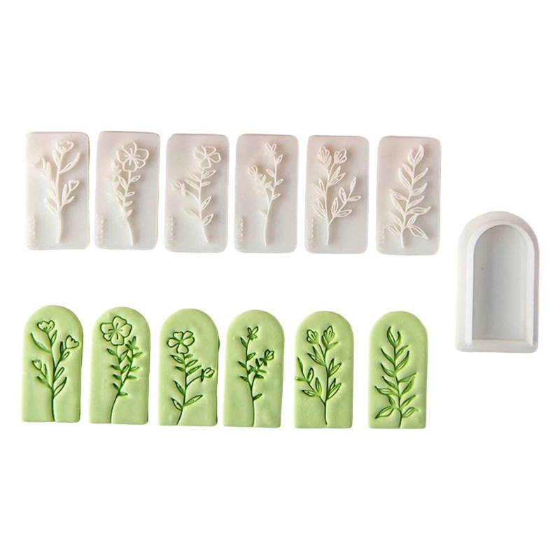 

G7NC 7pcs Floral Earring Maker Plastic Jewelry Making Mold Creative Market Supplies for Artisans and Fashion Enthusiasts