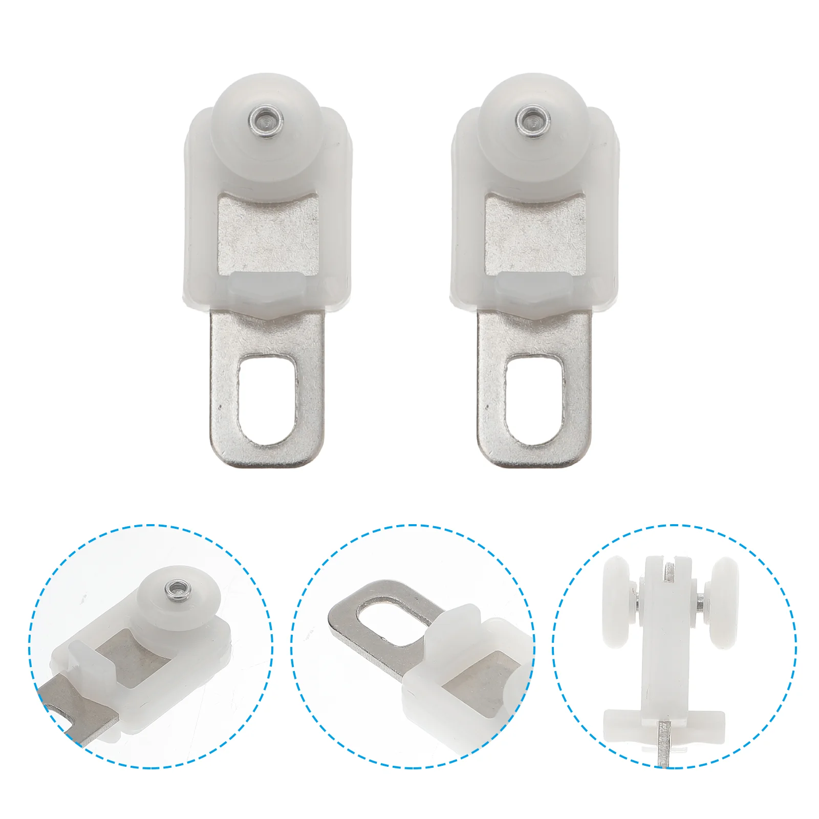 50 Pcs Ceiling Hooks Heavy Duty Convenient Curtain Rollers Pulley Accessories Track