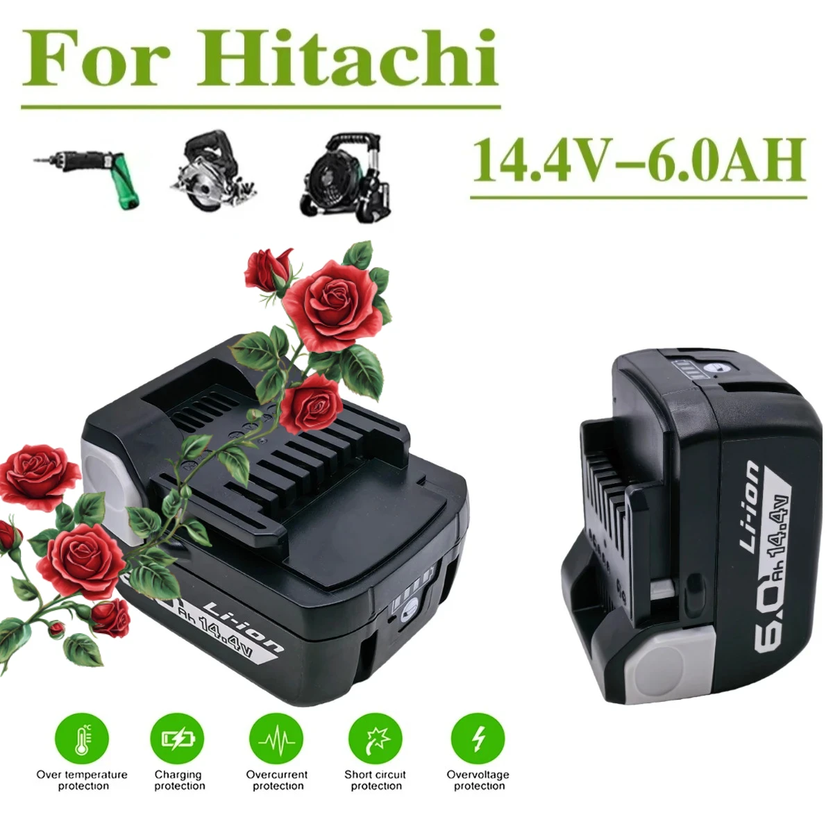 

For HITACHI Brand-New 14.4v Battery BSL1415 BSL1430 CD14DSL DH14DSL DS14DSL 329901 Cordless Drill Rechargeble Power Tool Battery