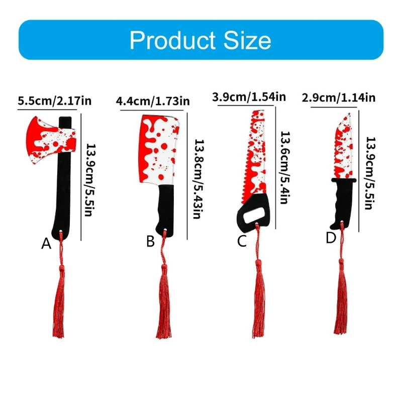 علامة صفحة بطابع الهالوين مع شرابات من الأكريليك وإشارات مرجعية لكتب الرعب وأقلام تحديد صفحة ومستلزمات القراءة للطلاب