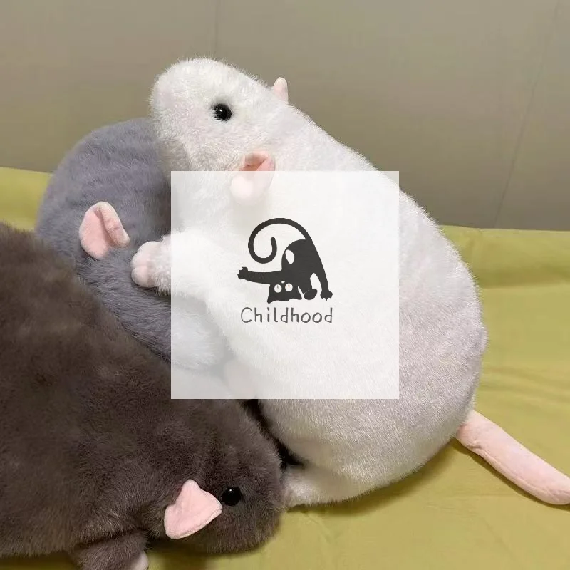 Piece 35/50/90cm Soft Oversized Cute Cartoon Mouse Pillow Toy, Plush Simulation Rodent Fantastic Birthday Present.