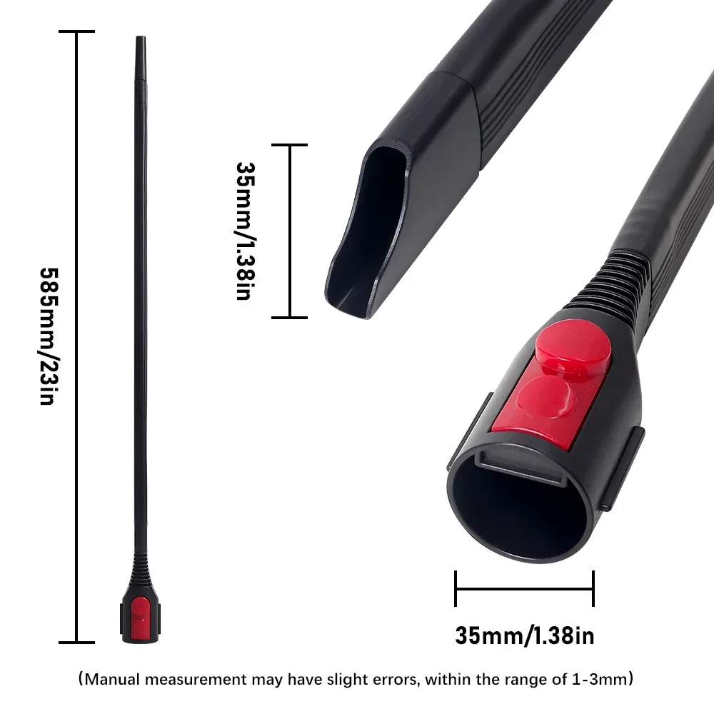 تمديد خرطوم أداة شق مرنة ل دايسون V7 V8 V10 V11 V12 V15 شقة شفط فوهة رئيس مكنسة كهربائية الملحقات