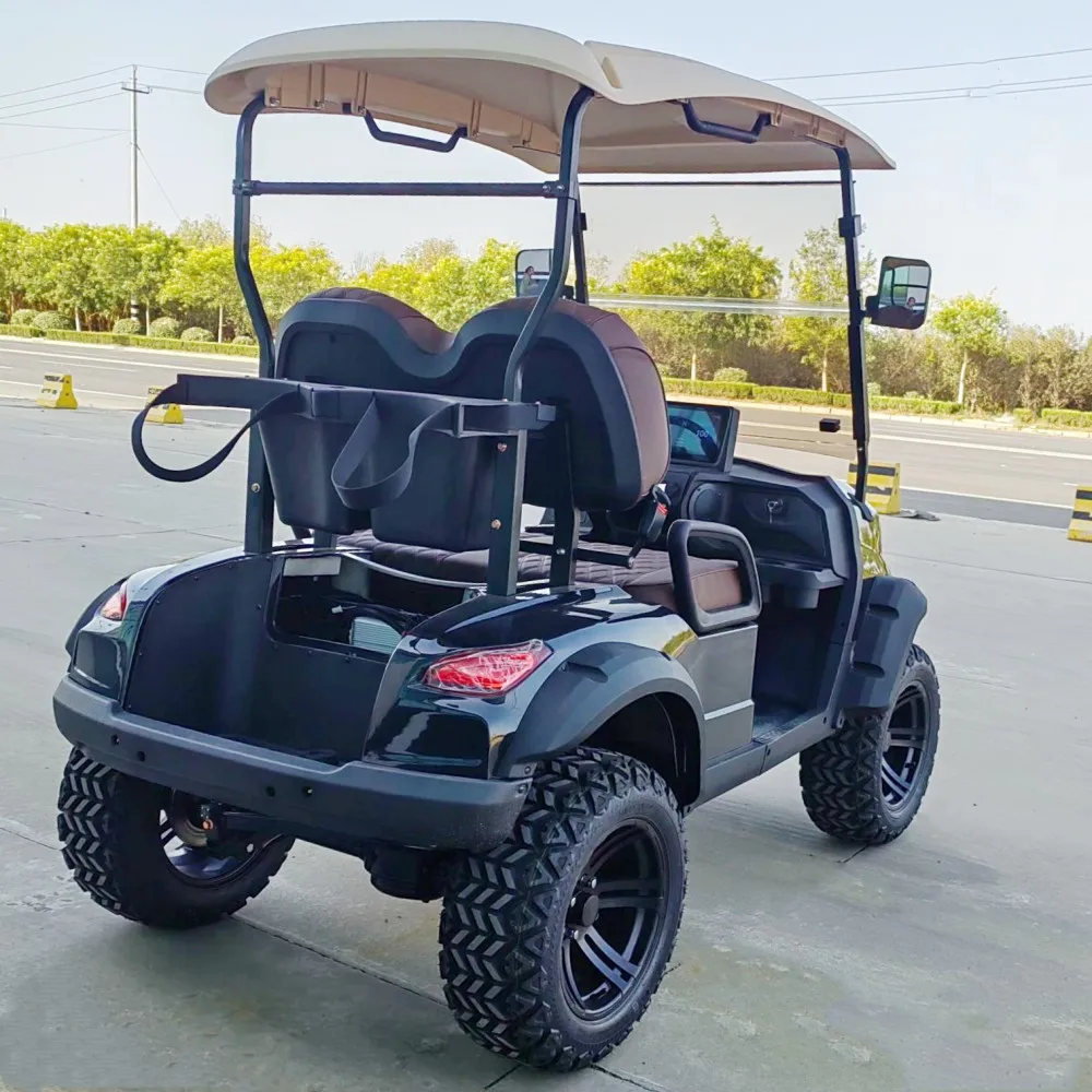 Wholesale Customized Golf Buggy Electric 2 Seats 4000w Motor Off-Road Golf Cart with Golf Bag Holder