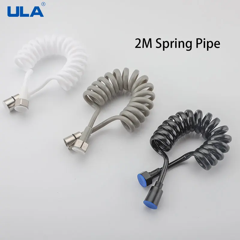 Stainless Steel Flexible Hose Shower Hose Universal Extension Hand Sprayer Pipe Connector Spring Tube Bidet Accessory