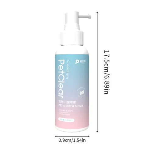 펫클리어 120ml 반려동물 구강 스프레이 깊은 세정 장시간 지속되는 입냄새 제거 구강 환경 개선 치아 보호