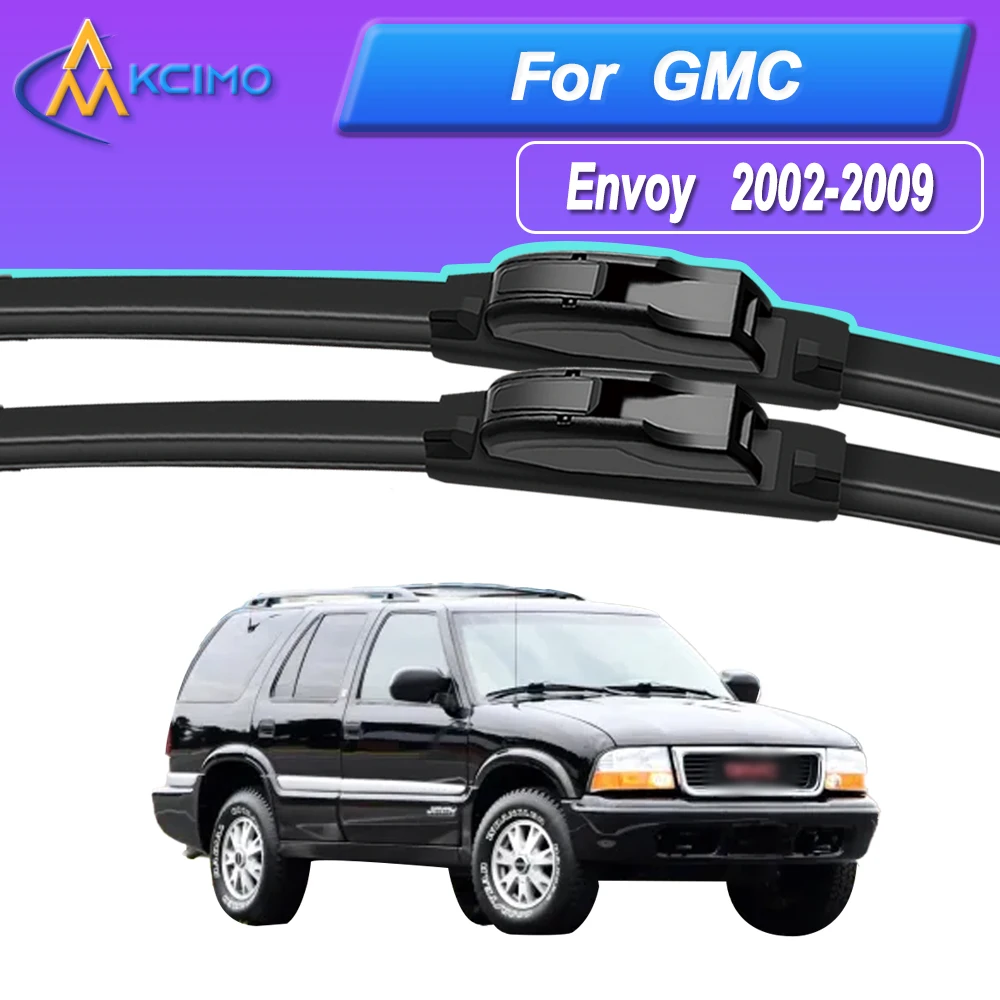 شفرات ممسحة السيارة السيليكون لجي إم سي 	    Envoy 2002-2009 - شفرات ممسحة صامتة لجميع الأحوال الجوية، مشبك سريع التحرير
