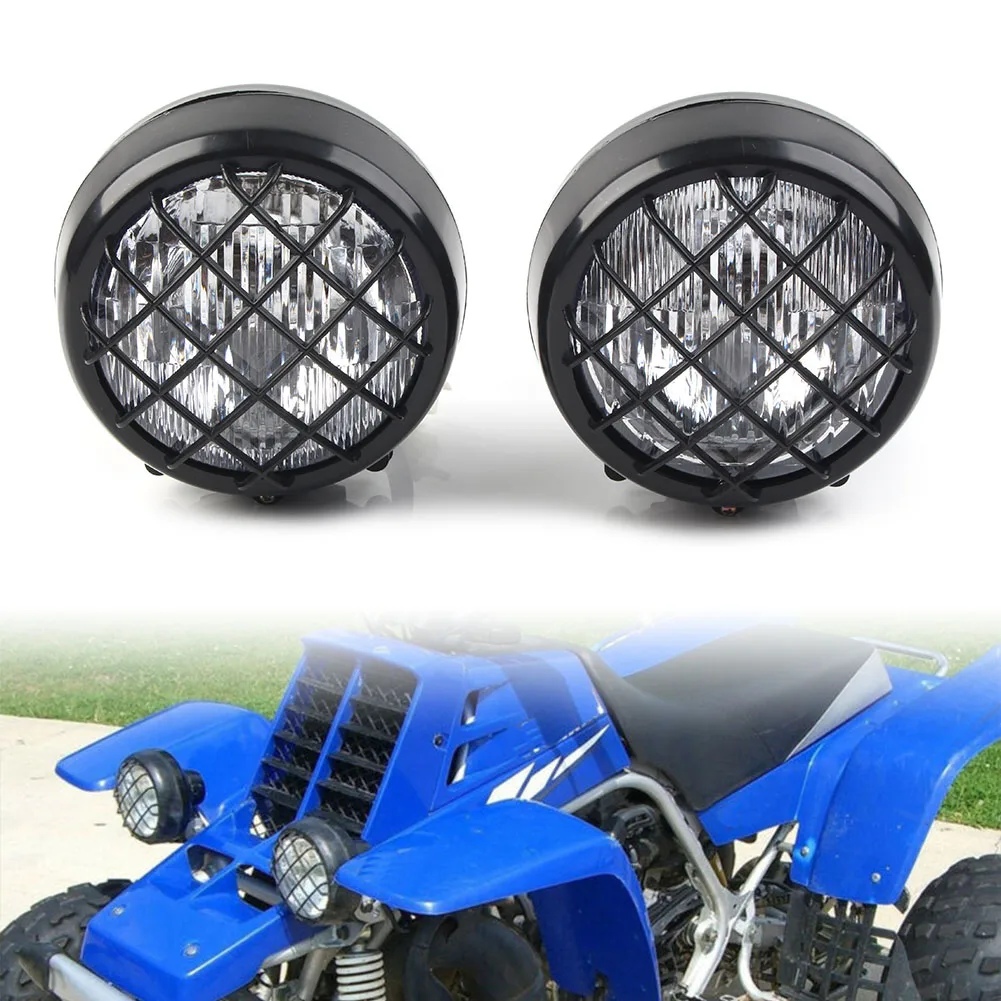 

2PCS Front Head Light Lamp Headlight For 70/110/125/150/150cc 4 Wheeler Quad Dirt Bike ATV Dune Buggy for Yamaha Banshee 87-2006