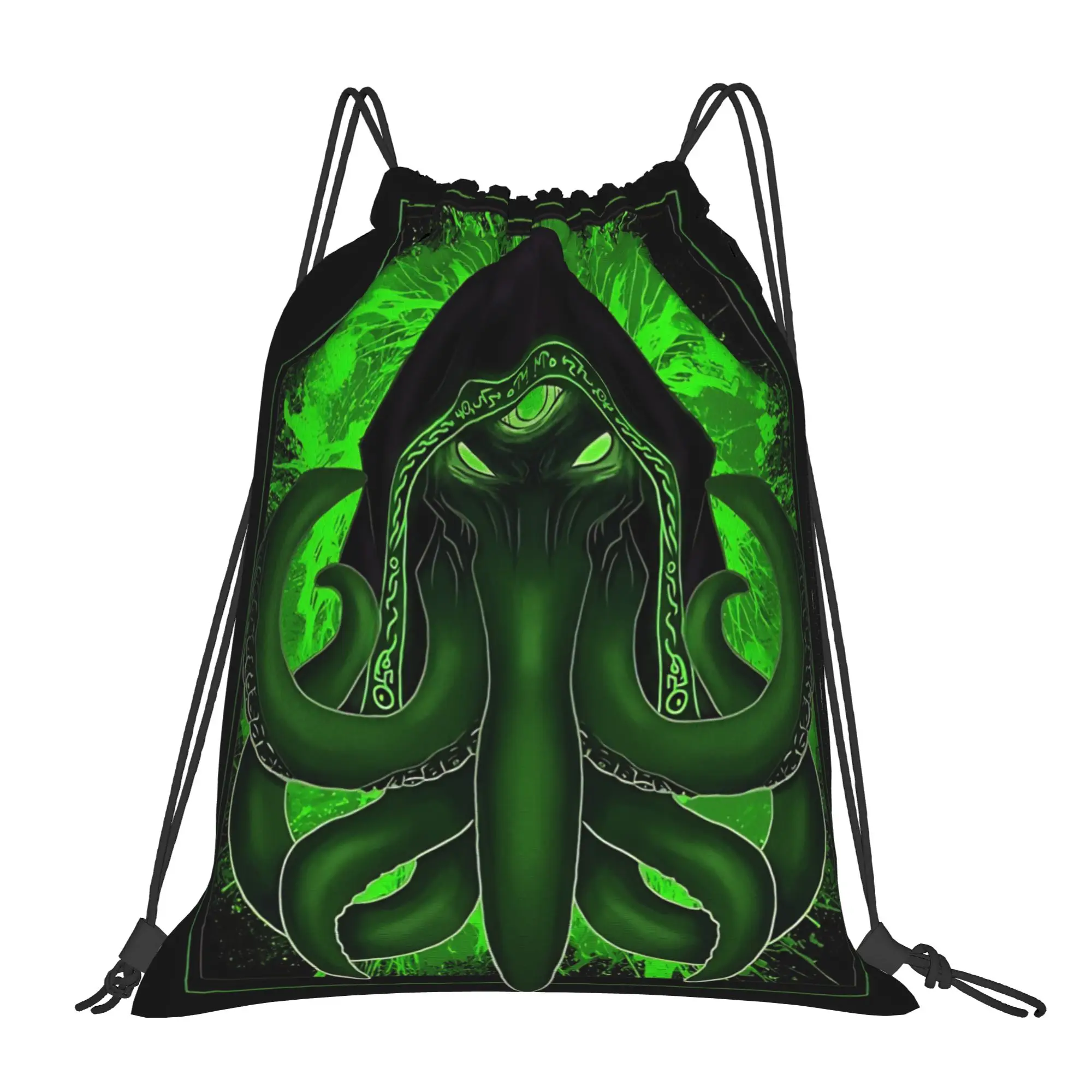 Eye Of Cthulhu dark tentacle monster  Portable Hiking Riding Gym Drawstring Storage Sporty Backpacks
