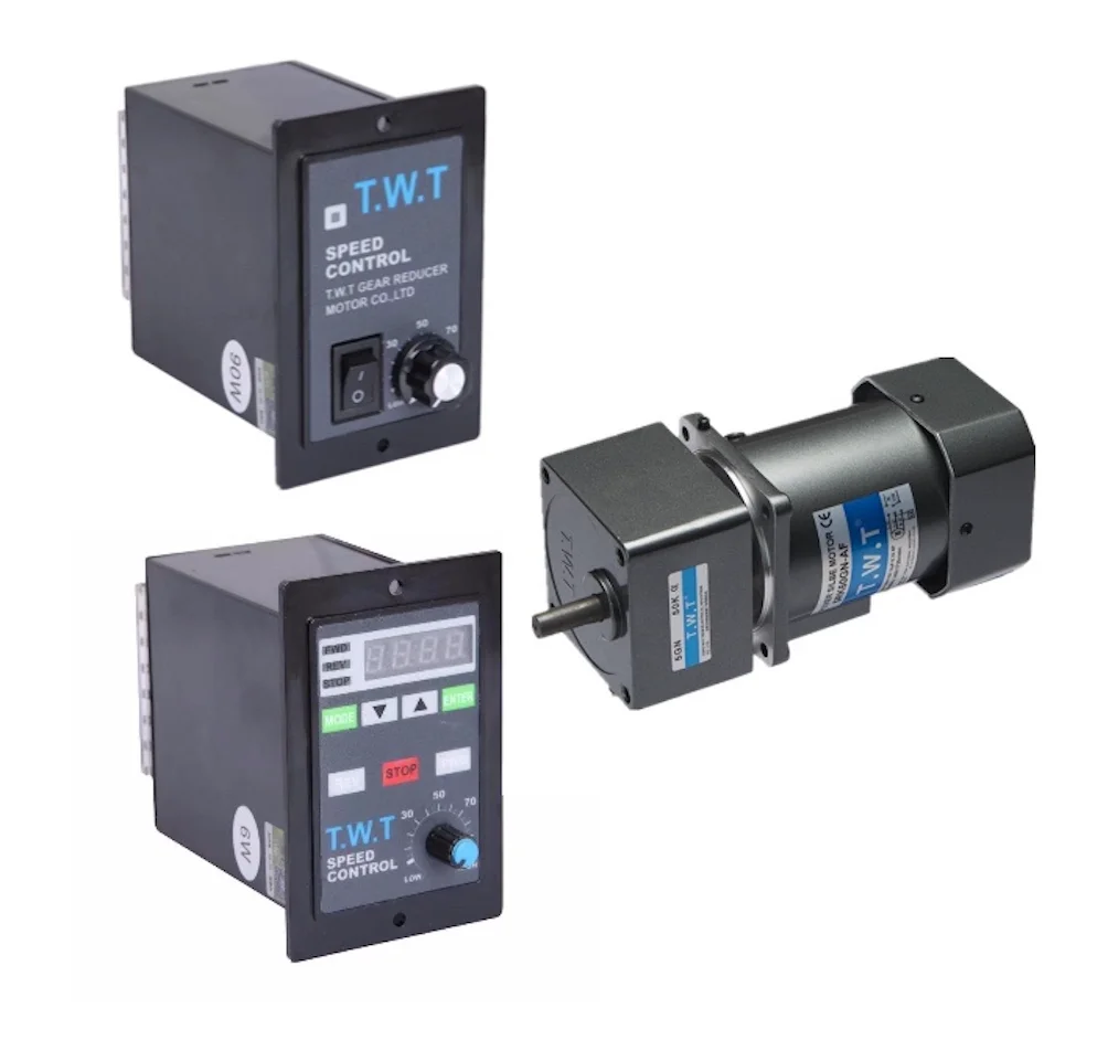 T.w.t 40w Conveyor Gear Motor Variable Speed Motor Controller 1 Phase Induction Motor