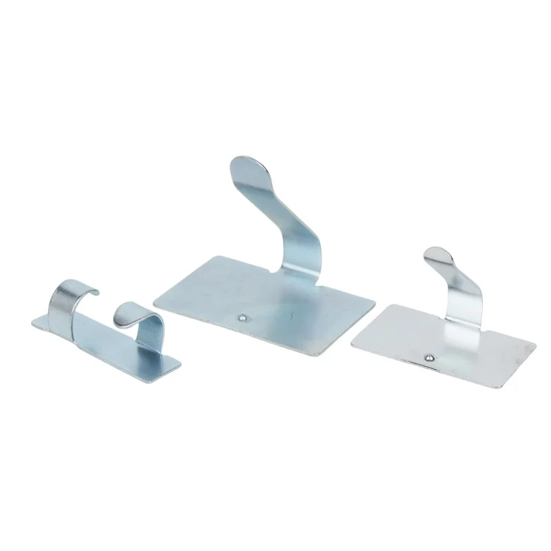 NO 2019-2029 Galvanised Iron Adhesive Mount Metal Cable Clamp No-Drill Cable Clamp With/Without Adhesive