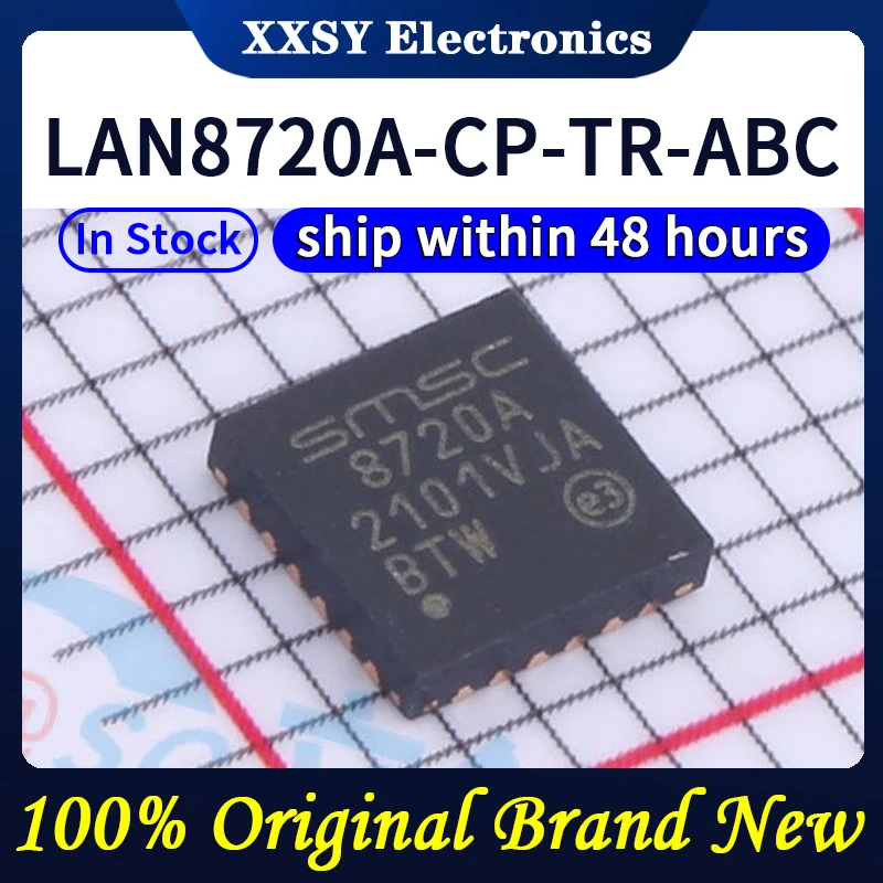 LAN8720A-CP-TR-ABC 8720A QFN24, calidad 100% Original, nuevo