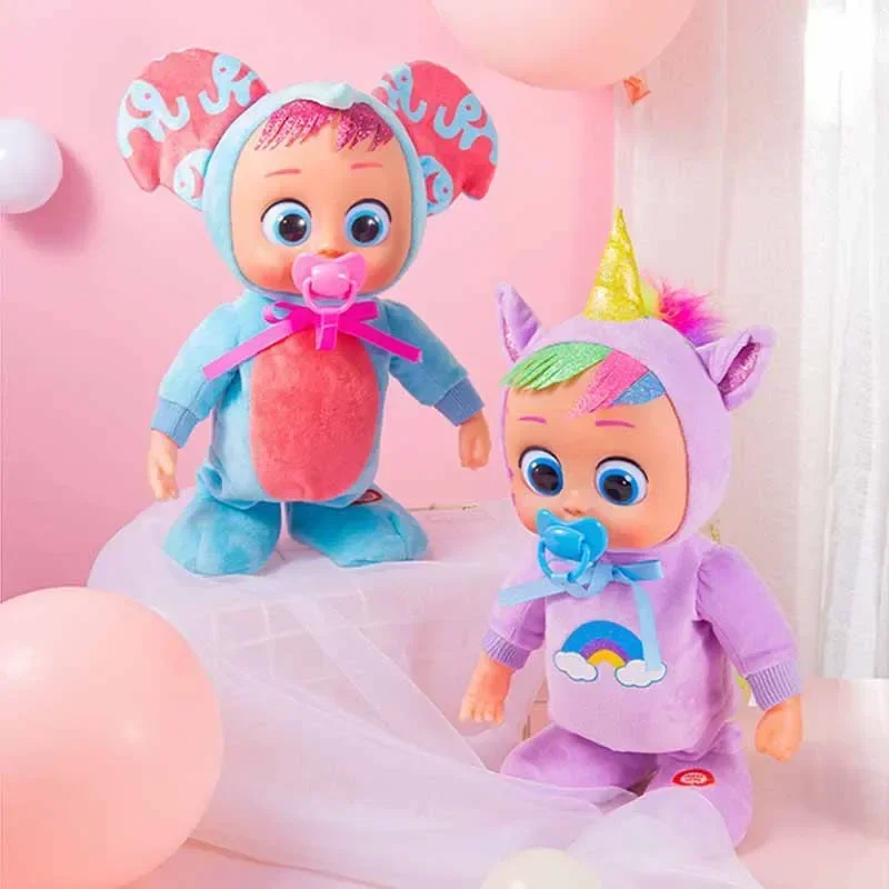 2026 La bambola che piange del bambino di simulazione elettrica dei nuovi bambini può camminare, cantare, piangere, bambola in vinile giocattolo a forma di animale carino, regalo di Natale