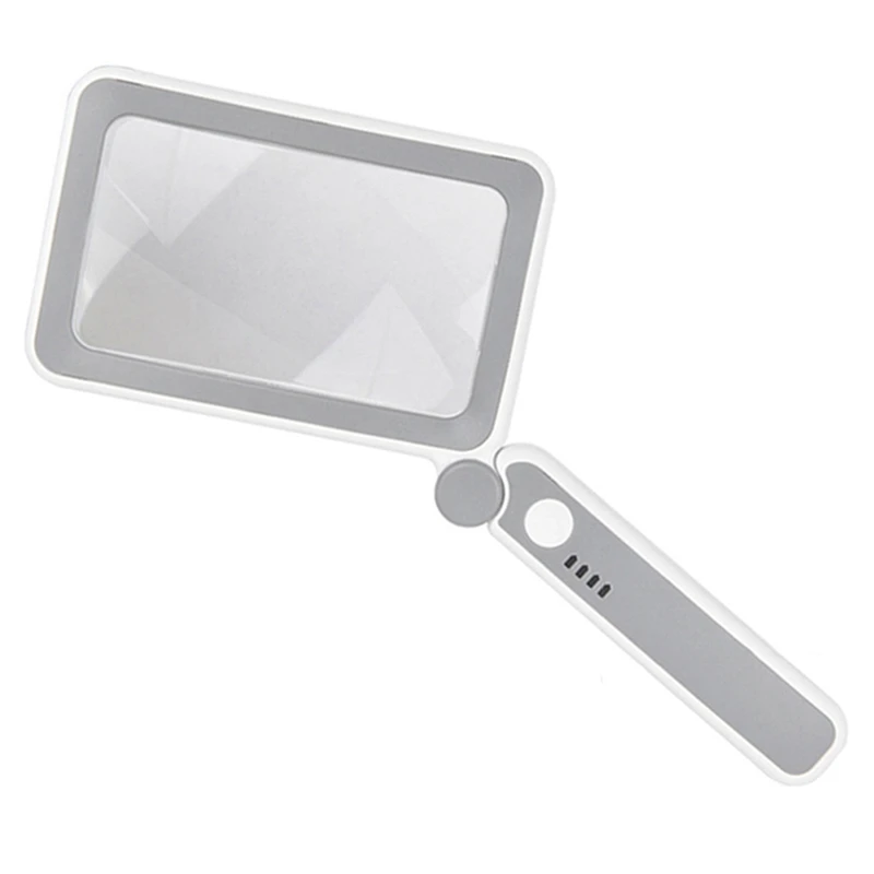 Lighted Magnifier For Close Work Reading 3.5X Handheld LED Illuminated Rectangular Magnifier