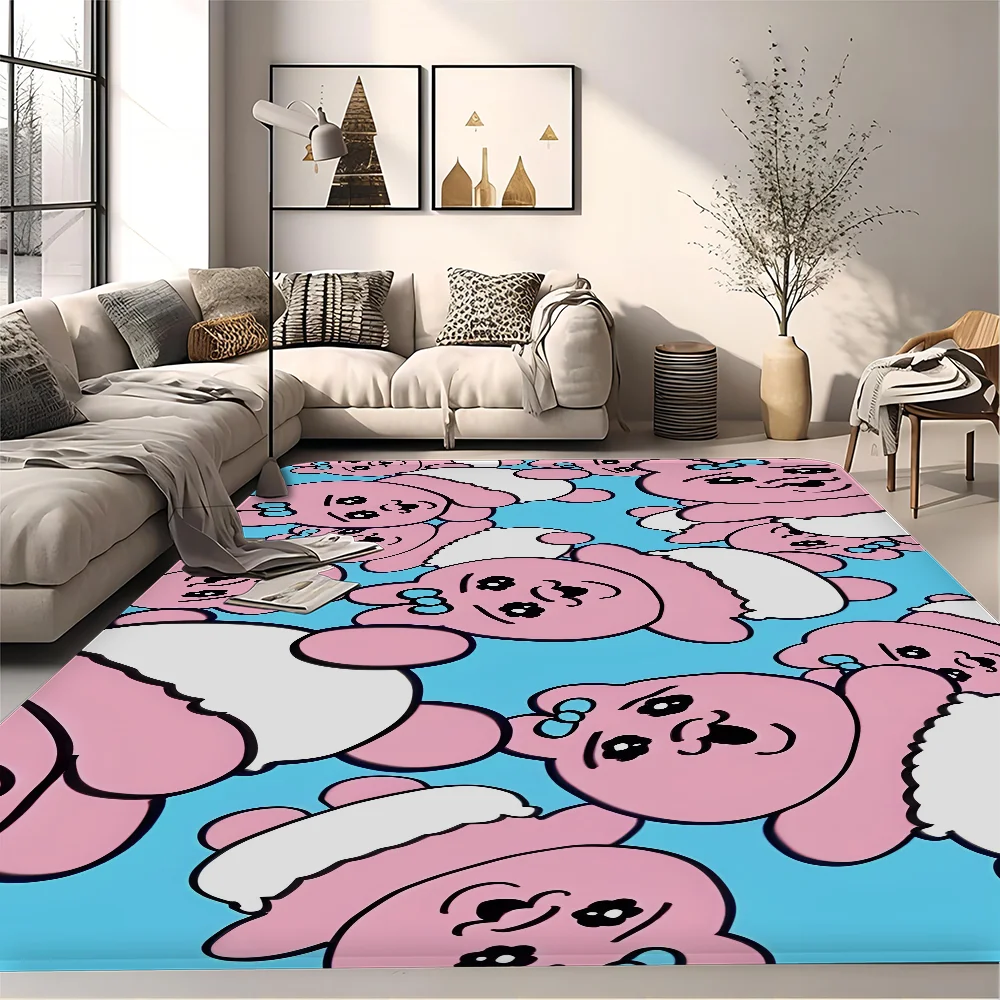 O-Opanchu U-Usagi Cartoon Cute Kitchen Mat Kids Room Bedroom Decoration Balcony Anti-Slip Doormat Living Room Alfombra