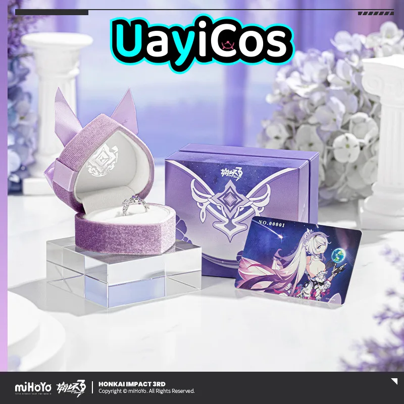 

Original Ring Honkai Impact 3 Kiana Kaslana Herrscher of Finality Theme Rings For Women Ring Set Jewellery Anime Game Toy Kids G