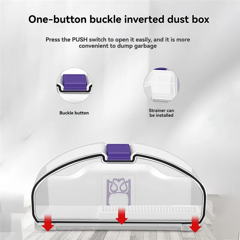 VELIF-For Narwal J5/J4/J4 Lite Dust Box With 1 Filter Replacement Parts Trash Dust Box