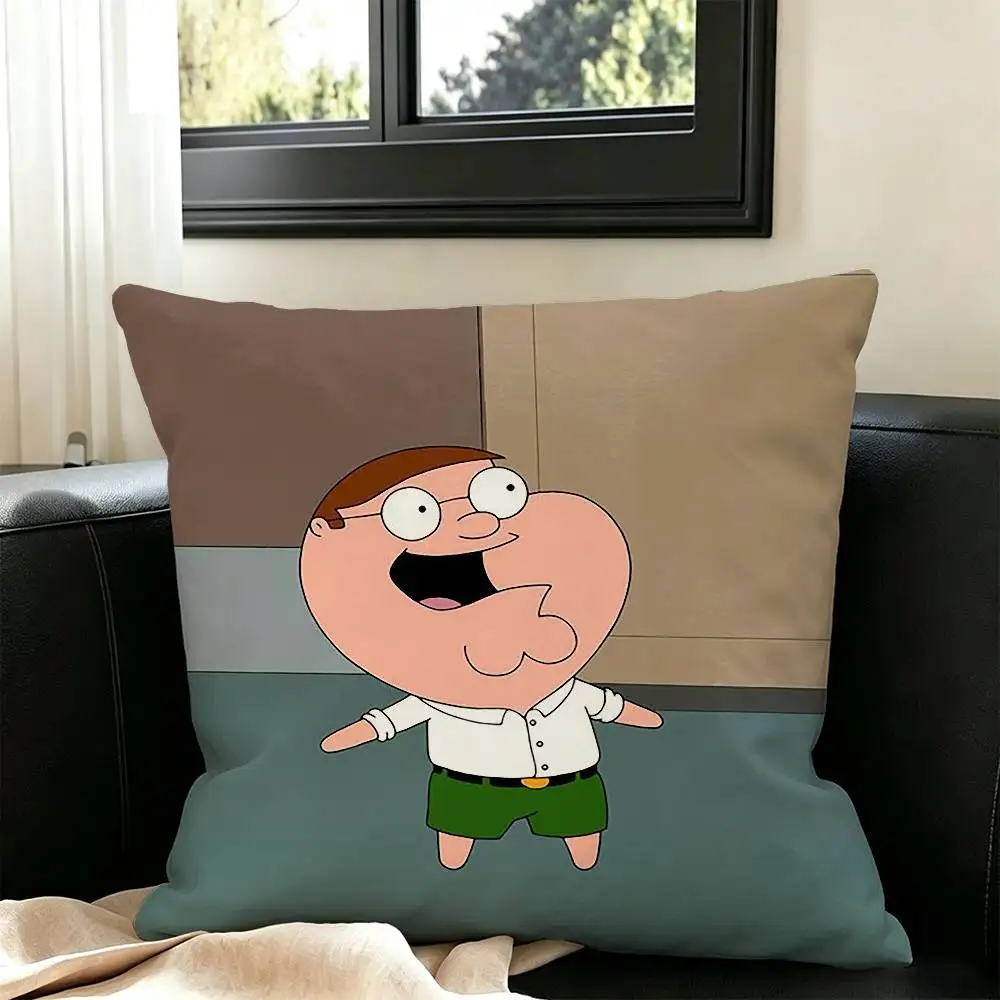 Guy P-Peter GriffinS  Pillow Case Square Double-Sided Sofa Cushion Cover Bedroom Bedside Pillow