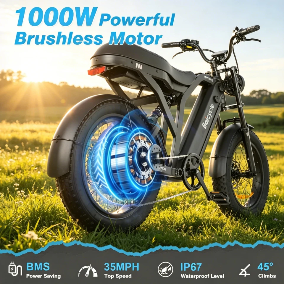 Electric Bike for Adults 3000W, 52V 31.5Ah Battery, Up to 50 Miles Range, 5 Riding Modes, Dual Disc Brakes, High Power Electric Bicycle for Commuting & Outdoor Riding image 4