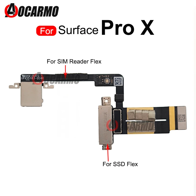 

SSD SIM Card Reader Flex Cable Connect Port For Microsoft Surface Pro X Repair Replacement Parts UFK35183-05 M1109325-001