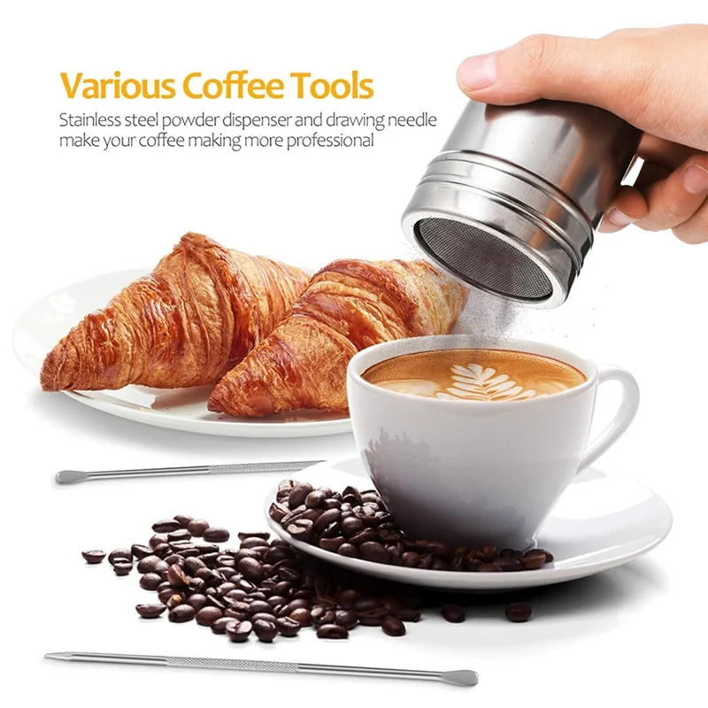 

【Popular】22PCS Reusable Coffee Decorating Stencils Coffee Carving Pen Portable Latte Art Pen Coffee Mold Tool Spoon Coffee Needl