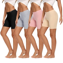 Molasus 4PCS Women’s Comfortable Cotton Underwear Soft Breathable High Waisted Underwear Female Plus Size Panties for Work Sport