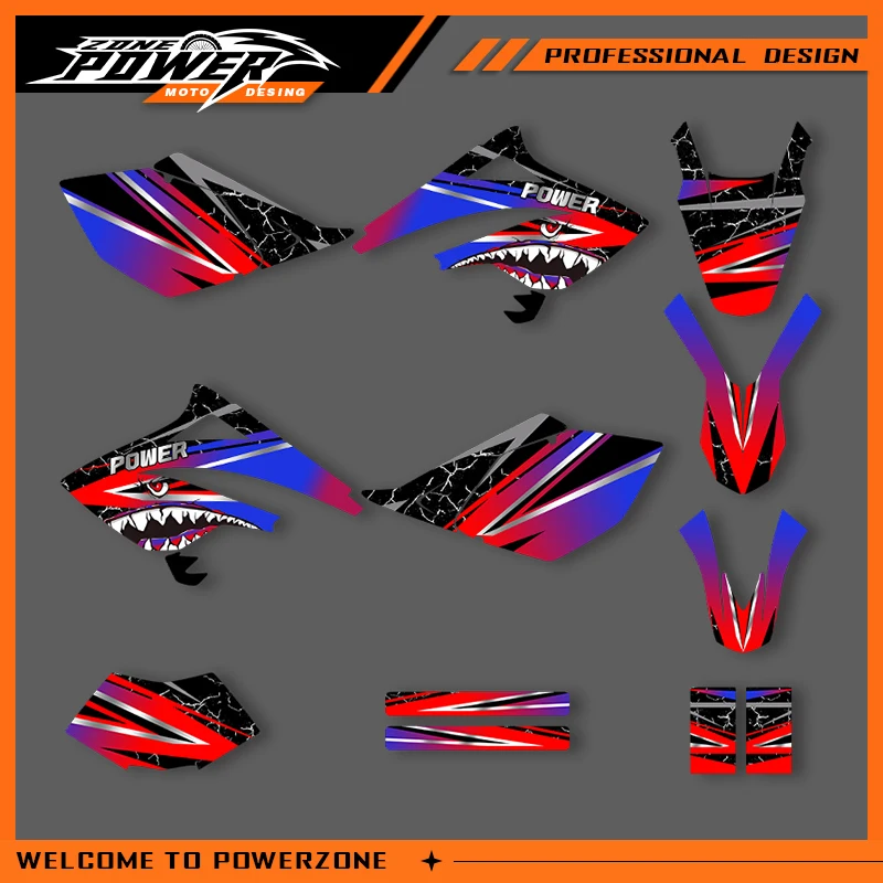 Powerzone Graphics Decals Sticker Kits For BETA RR 50 2006 2007 2008 2009 2010 Motorcycle Backgrounds Number Name Custom