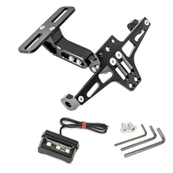 Universal Motorcycle License Plate Holder Number Plate Holder With Turn Signal Lights For Yamaha MT07 Kawasaki Z800 Honda BMW