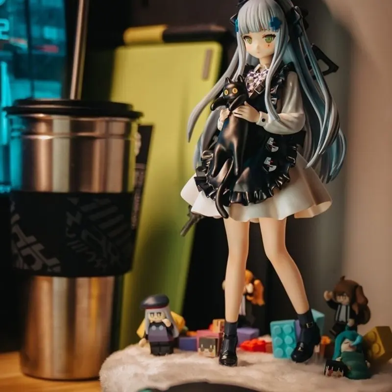 

Girls' Frontline HK416 Gift of the Black Cat Figure, Cute Anime Game 2D Girl Desktop Ornament Collectible Decorative Ornaments