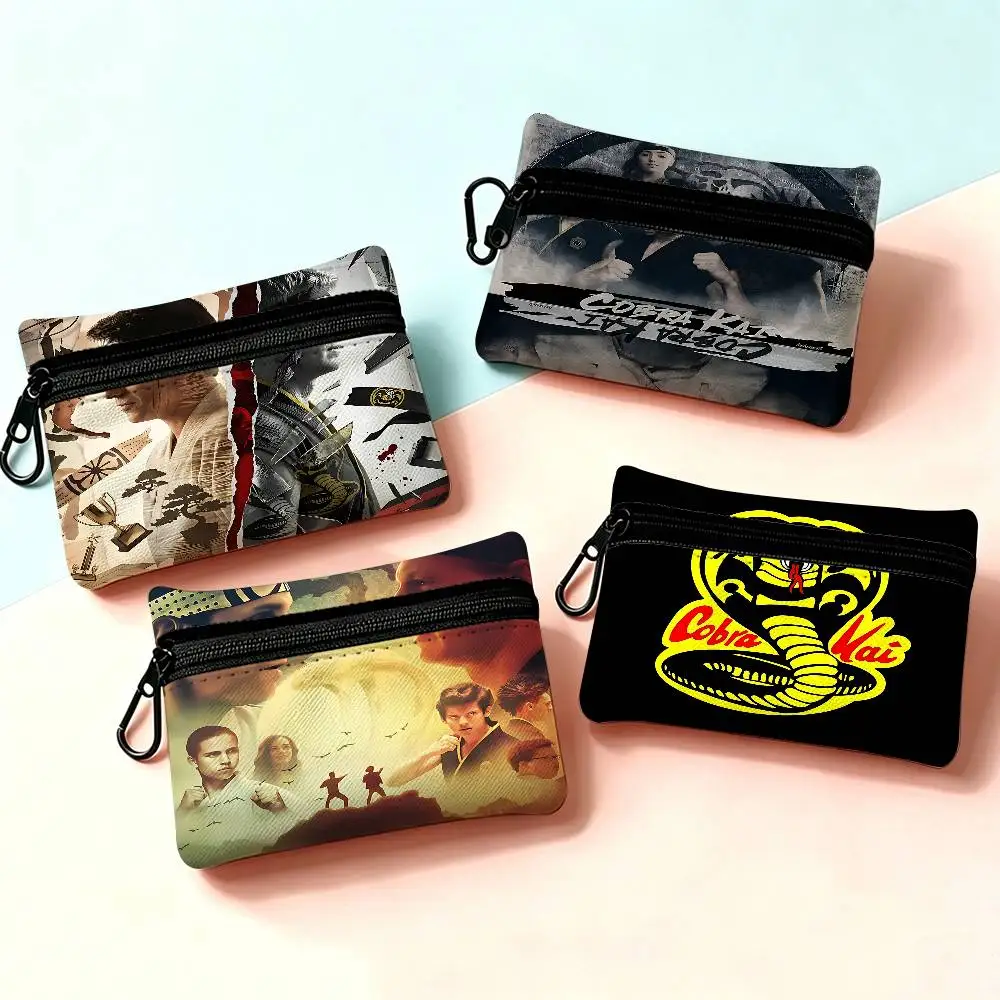Movie Cobra Kai Wear-resistant Oxford Cloth Coin Purse Portable Backpack Hanging Card Storage Bag