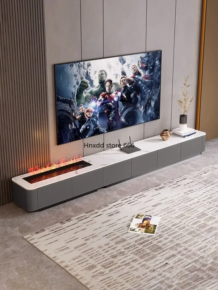 Saddle skin rock slab atomization electronic fireplace TV cabinet household humidifier simulation flame floor table