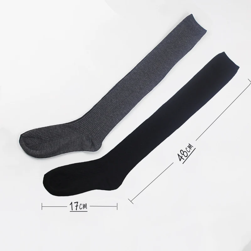 2 Pairs Women Over Thigh High Socks Extra Long Cotton Knit Warm Thick Tall Long Boot Stockings Leg Warmers