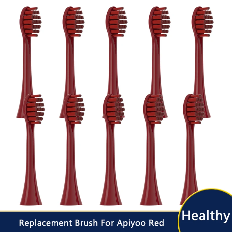 

10PCS Replacement For Apiyoo Moon Pink New Type Toothbrush Heads Electric DuPont Soft Brush Heads Nozzle Smart Cleaning Head