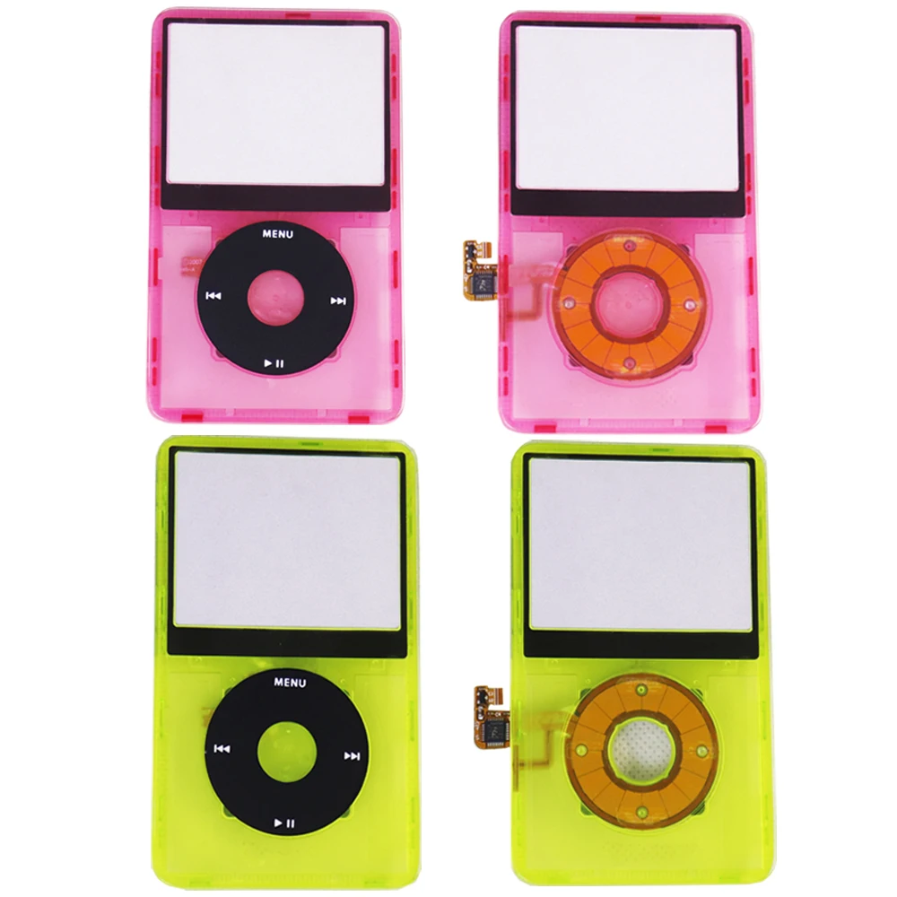 Transparente Frontplatte für iPod Video 5. und 5.5. Generation 30GB 60GB 80GB A1136 Kunststoff-Frontgehäuse Clickwheel Mittelknopf – Detail 3