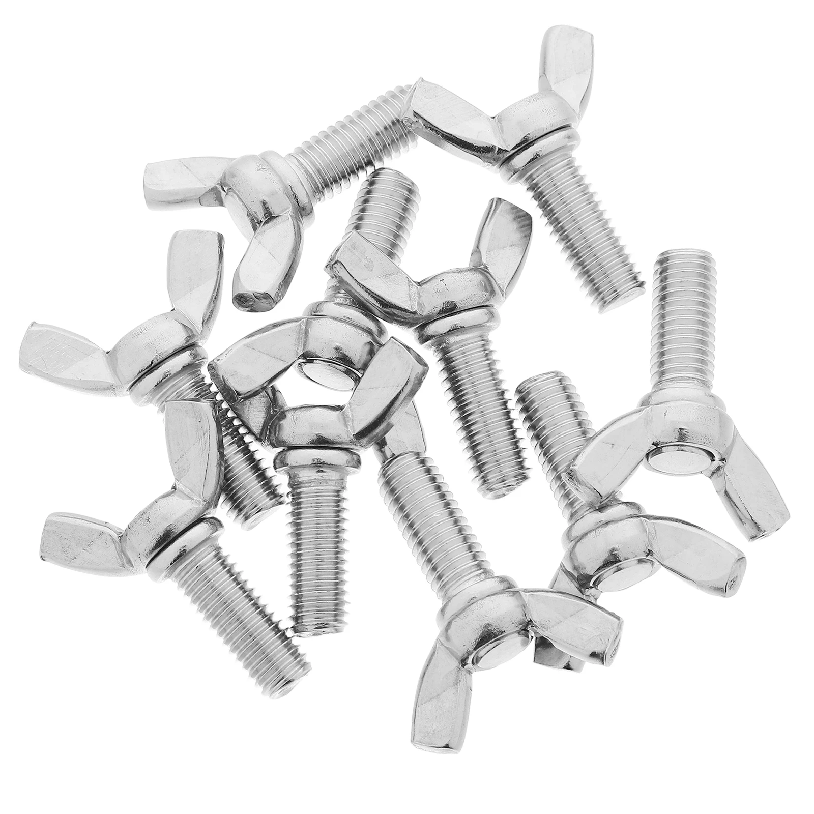

10pcs Stainless Thumb Screws Butterfly Bolts for Furniture Assembly Mechanical Repairs Hardware Fastener