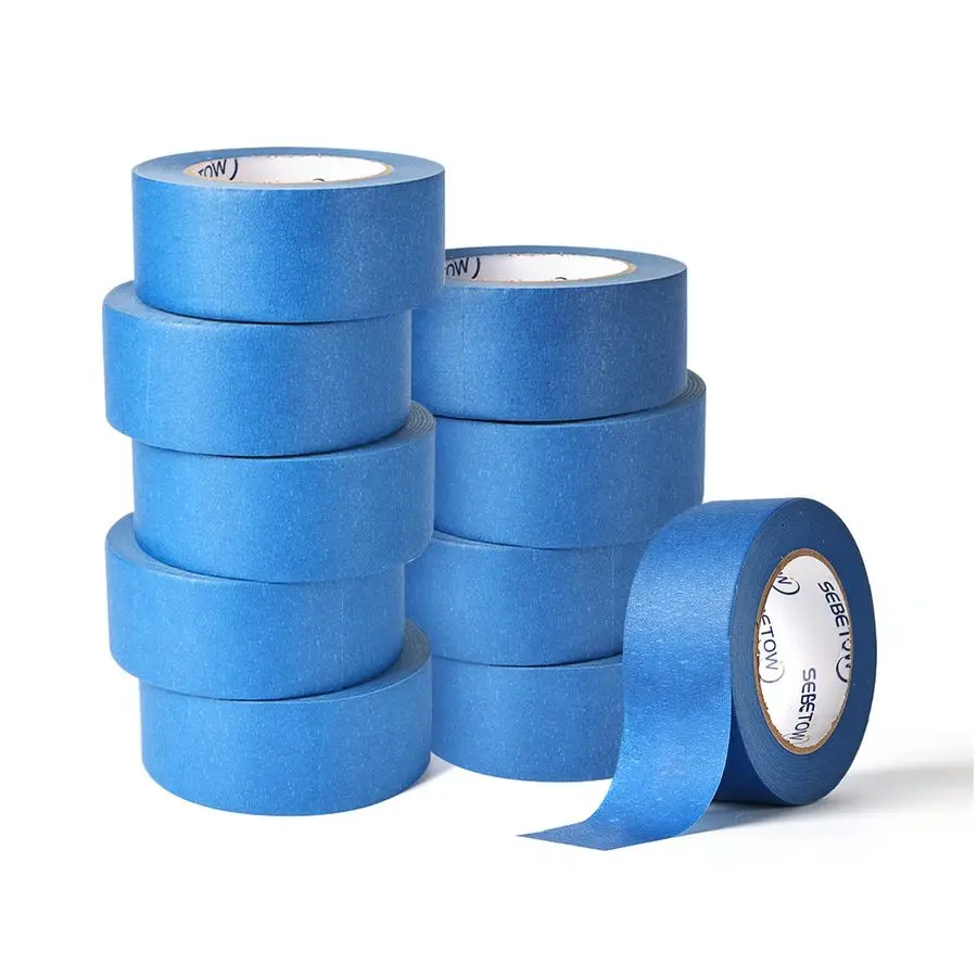 

Лента малярная Rolls Painters Tape, 2 дюйма, синяя, широкая, в рулоне, 2 дюйма x 55 ярдов, для общего применения, для покраски стен.