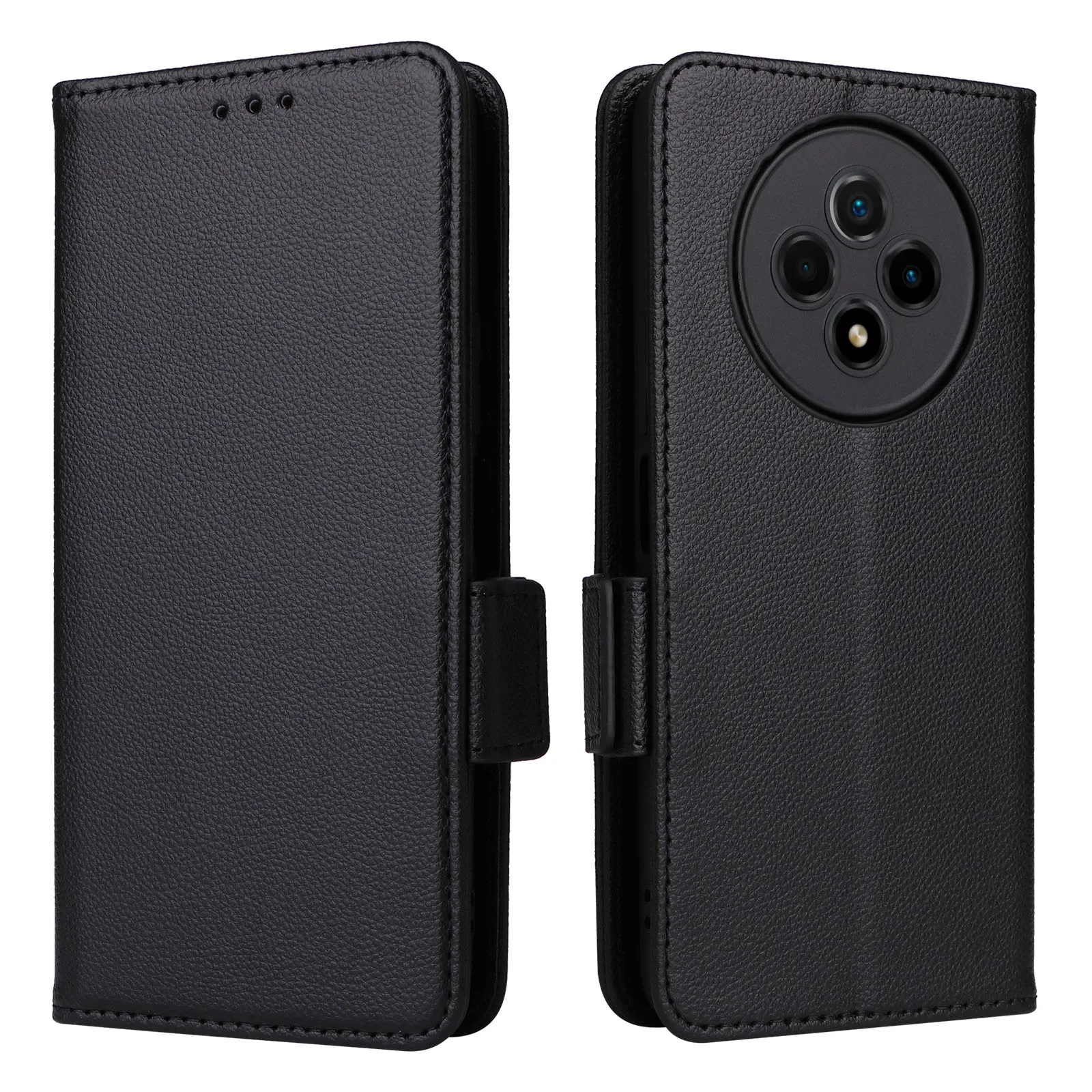 Card Slot Wallet Cover For Wiko Hi Enjoy 60 Pro 5G Magnetic Button Flip Leather Side Button Lychee Pattern shockproof Phone Case